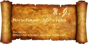 Morschauer Jácinta névjegykártya